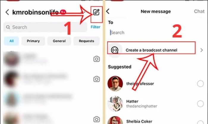 Có thể tự tạo kênh thông báo chung trên Instagram không?