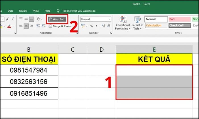 Hướng dẫn ghép chuỗi có xuống dòng bằng hàm CONCATENATE