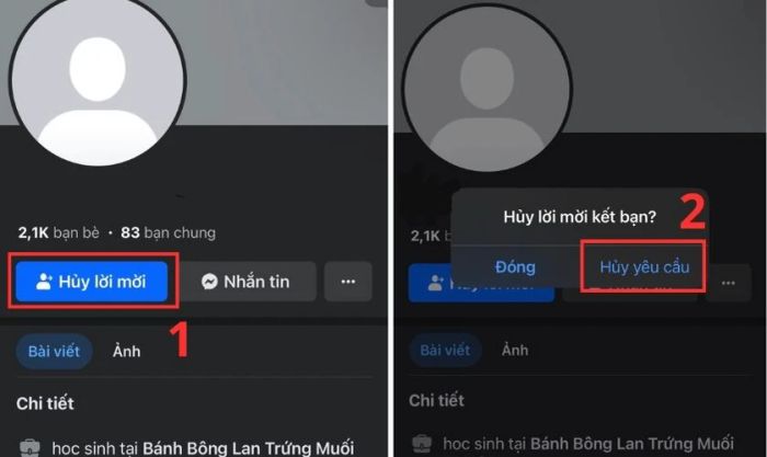 Lọc và xóa bạn bè hoặc hủy các lời mời kết bạn đã gửi đi