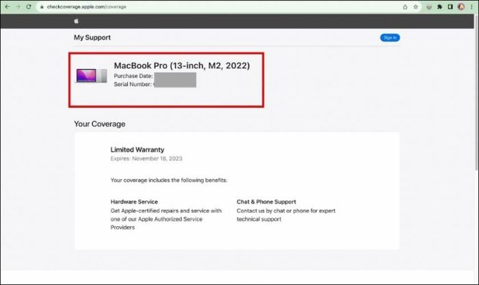 Cách kiểm tra ngày sản xuất MacBook