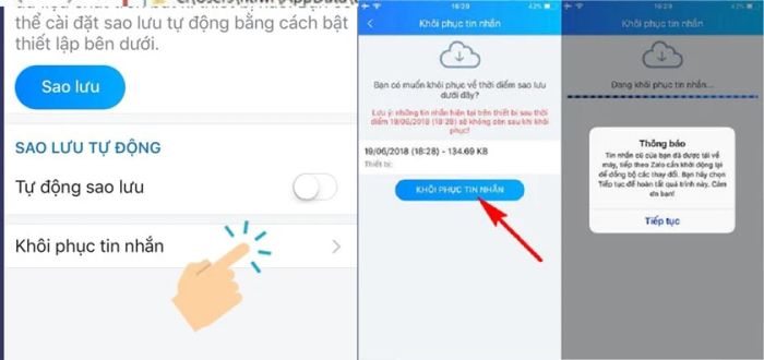 Hướng dẫn thu hồi tin nhắn đã xóa trên Zalo Android
