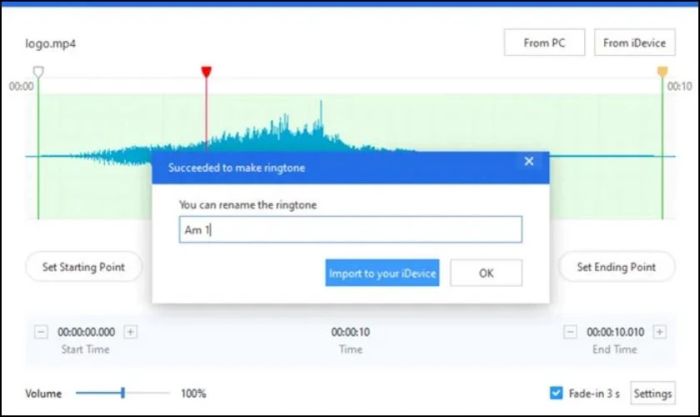 Mở bài hát bạn muốn dùng làm nhạc chuông cho iPhone 11