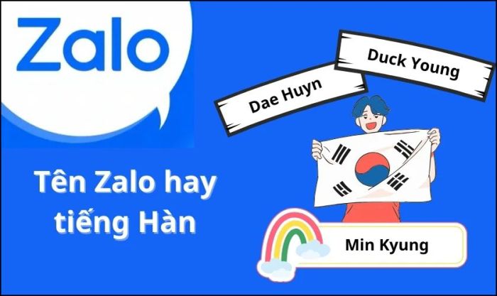 Tên Zalo bằng tiếng Hàn
