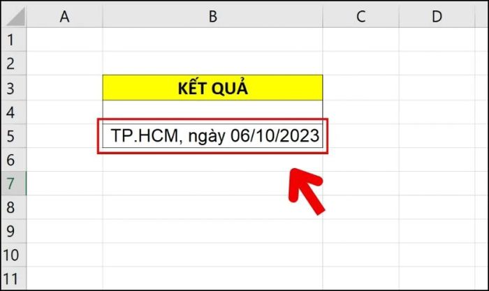 Kết quả sau khi ghép số, ngày, tháng