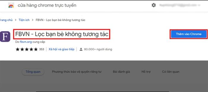Cách sử dụng FBVN để lọc bạn bè không tương tác trên Facebook