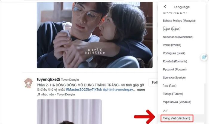 Chọn Tiếng Việt (Việt Nam)