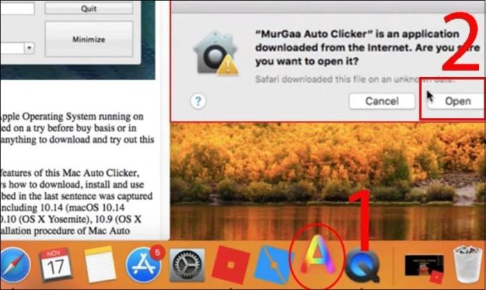 Khởi động phần mềm Auto Click không chiếm chuột