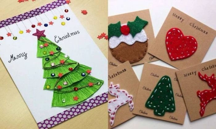 Hướng dẫn làm thiệp Noel từ vải