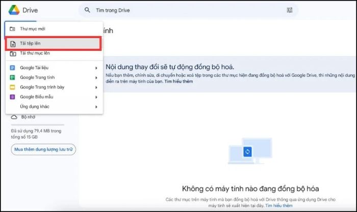 Đưa file PDF tiếng Anh cần dịch lên Google Drive