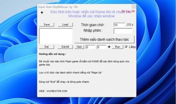 Hướng dẫn tải và cài đặt phần mềm Auto Click không chiếm chuột trên máy tính