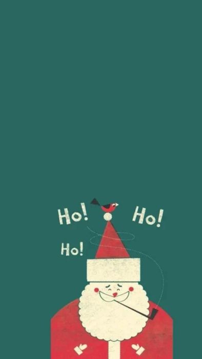 Hình nền Giáng Sinh dễ thương với hình ảnh ông già Noel