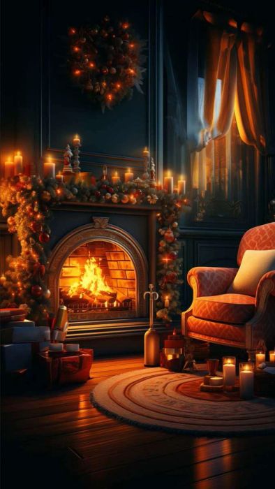 Ảnh nền phong cảnh Noel mang đến cảm giác ấm áp và gần gũi