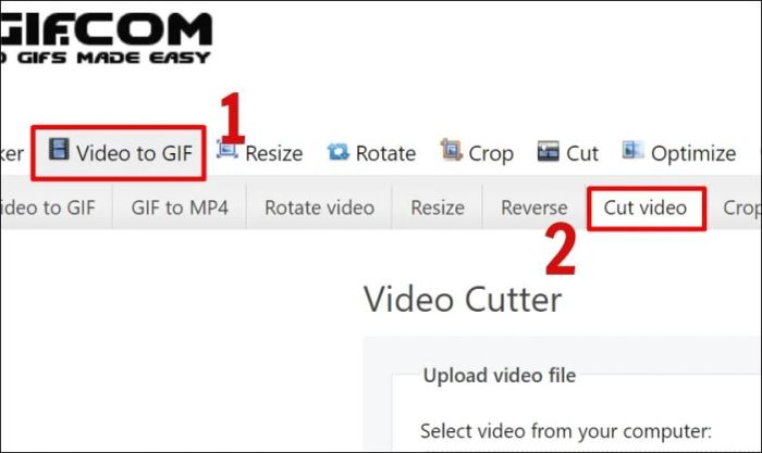 Hướng dẫn cắt video sử dụng Resize animated GIF