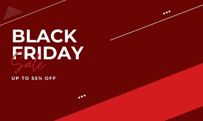 Hình nền Black Friday màu đỏ giảm giá