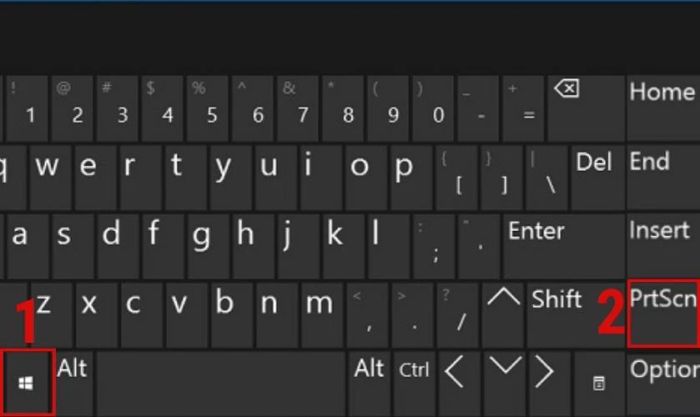Áp dụng tổ hợp phím Win + Prtsc