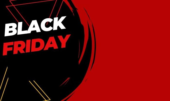 Hình nền Black Friday màu đỏ sắc nét