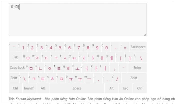 Hướng dẫn sử dụng bàn phím ảo tiếng Hàn