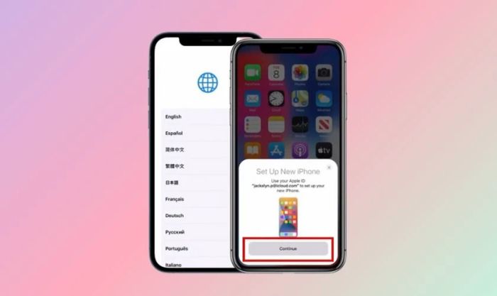 Nhấn chọn Continue để chuyển đổi dữ liệu