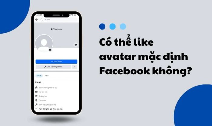 Có thể tương tác với ảnh đại diện mặc định trên Facebook không?