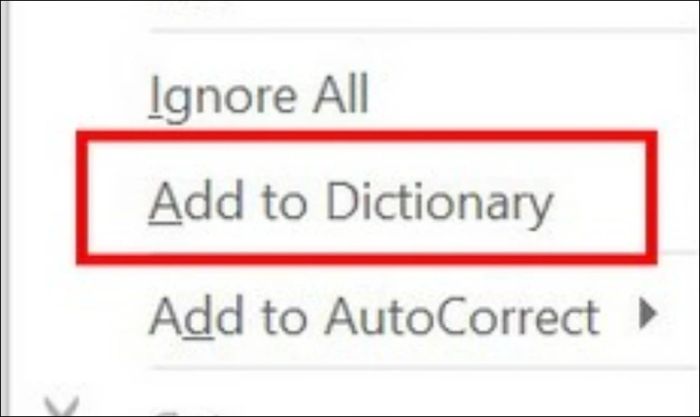 Hướng dẫn tắt tính năng kiểm tra chính tả cho một từ trong Word