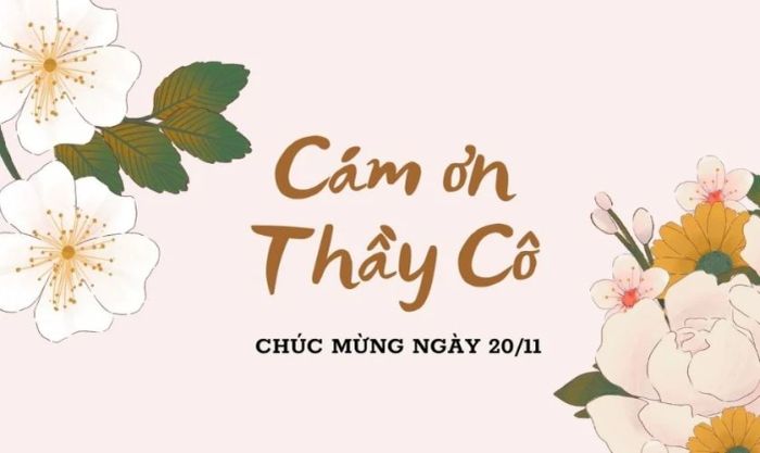 Những lời tri ân chân thành gửi gắm qua tấm thiệp 20/11