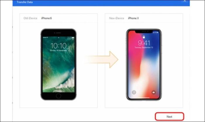 Nhấn Migrate Now để hoàn thành quá trình chuyển dữ liệu từ iPhone sang iPhone