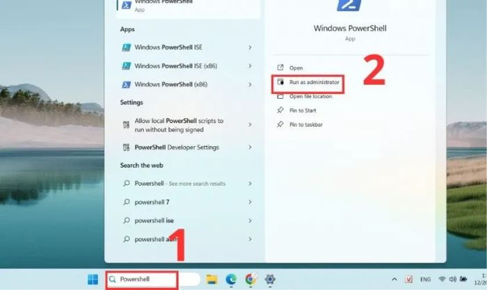 Sử dụng Powershell để tắt tường lửa trên Windows 11