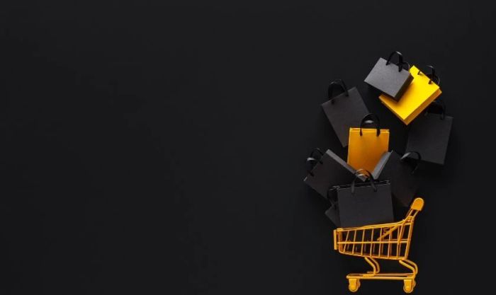 Hình nền Black Friday màu đen kết hợp vàng