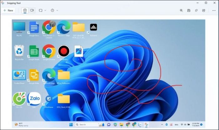 Bạn cũng có thể vẽ trực tiếp lên ảnh vừa chụp màn hình trên Windows 11