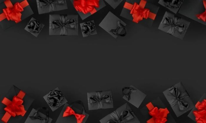 Hình nền Black Friday màu đen huyền bí