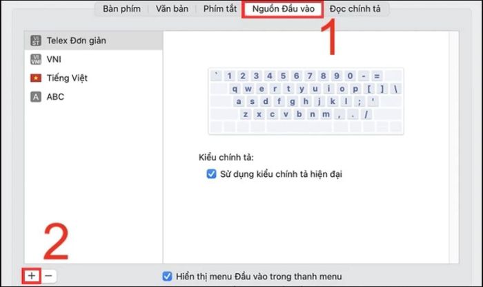 Tiếp tục chọn mục Nguồn đầu vào.
