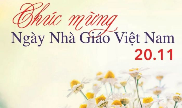 Thiệp hoa đẹp chào mừng ngày Nhà Giáo 20/11