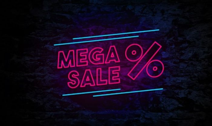 Hình nền Black Friday đơn giản cho chương trình Mega Sale
