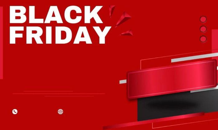 Hình nền Black Friday màu đỏ độc đáo