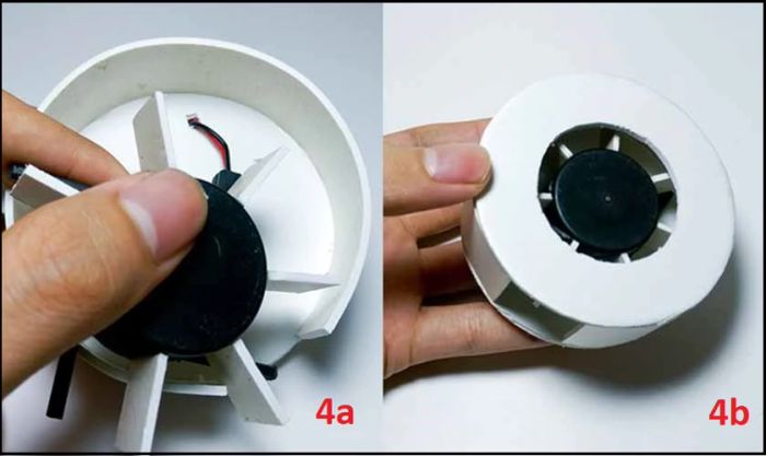 Tiến hành lắp đặt quạt tản nhiệt