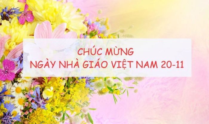 Thiệp hình hoa đẹp để kỷ niệm ngày Nhà Giáo