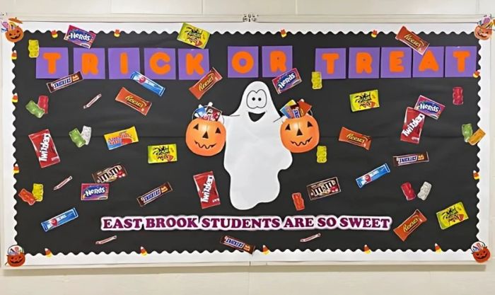 Trang trí bảng Halloween với phong cách dễ thương số 2