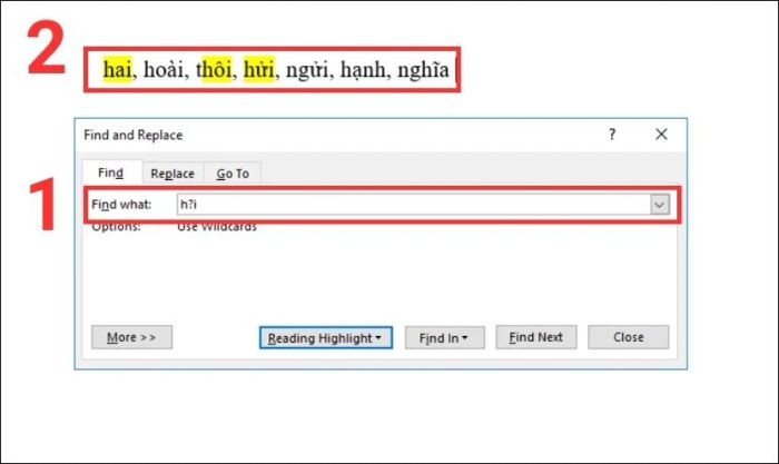 Thay thế các ký tự đặc biệt trong Word