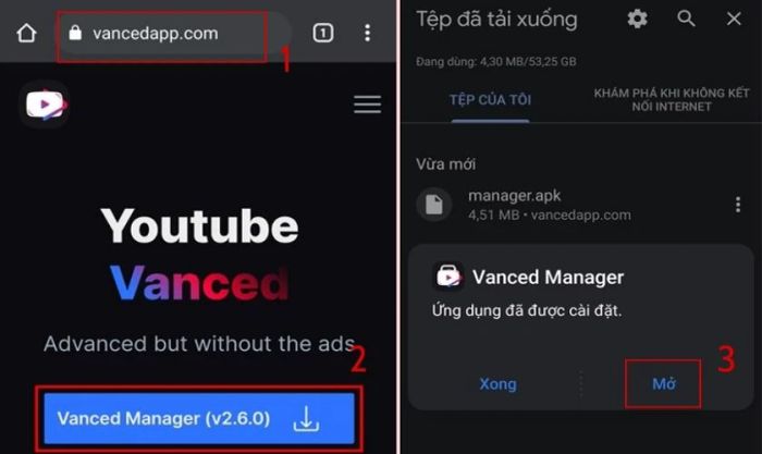 Hướng dẫn tải YouTube Vanced APK trên điện thoại Android