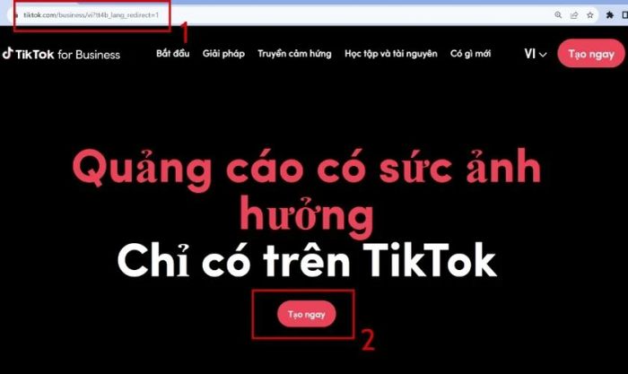 Nhấn vào nút Tạo ngay
