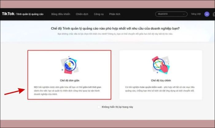 Cách chạy quảng cáo TikTok Shop trên máy tính