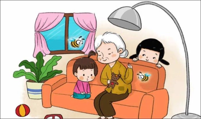 Vẽ tranh tặng bà đáng yêu