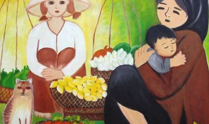 Vẽ tranh tặng bà đơn giản và dễ thực hiện
