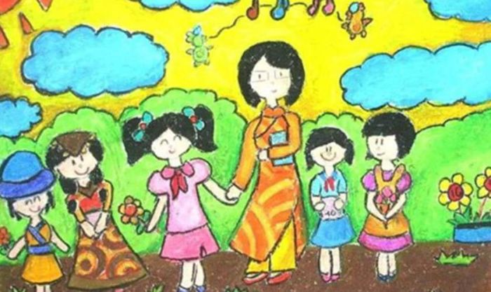 Mẫu tranh vẽ 20/10 đơn giản và dễ thực hiện