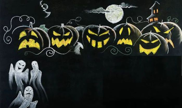 Trang trí bảng Halloween với những biểu tượng đặc trưng