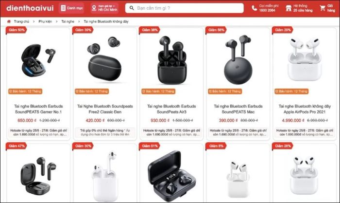 Giá của tai nghe không dây, Bluetooth là bao nhiêu?