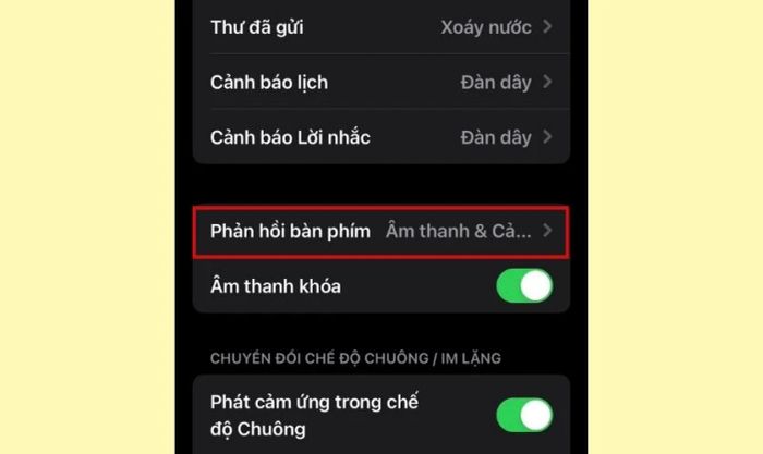 cách cài đặt tắt tiếng bàn phím iphone trong phần cài đặt