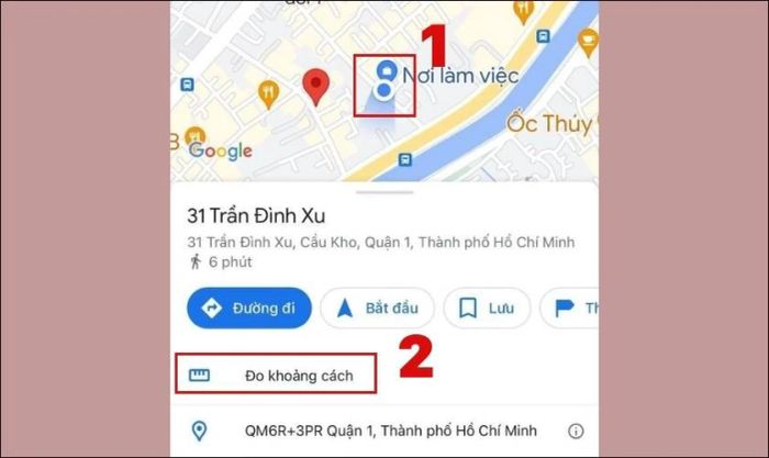 Hướng dẫn đo khoảng cách trên Google Maps iPhone