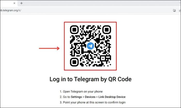 Cách đăng nhập Telegram trên web bằng mã QR