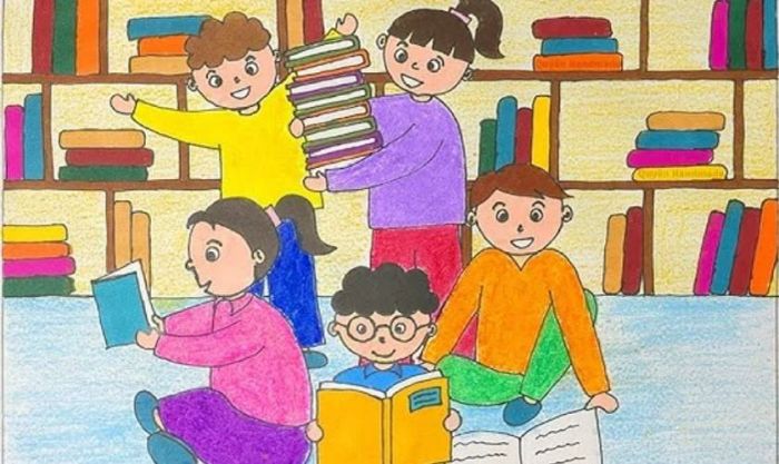 Vẽ tranh tặng chị đáng yêu